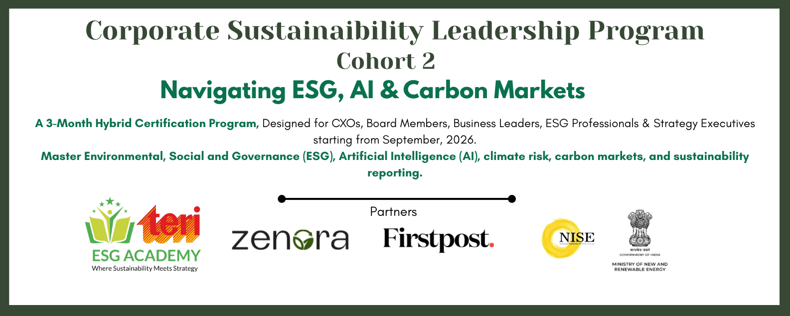 Corporate Sustainability Leadership Programme