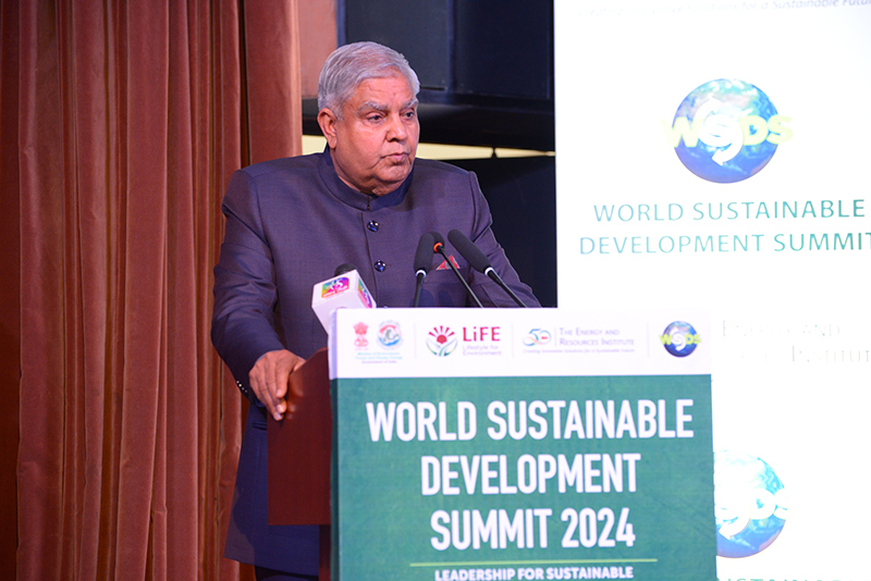 Vice President Shri Jagdeep Dhankhar at World Sustainable Development Summit 2024: Global leaders unite